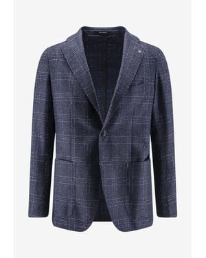 Tagliatore Prince Of Wales Blazer - Blue