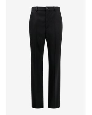 Balenciaga Straight-Leg Tailored Pants - Black