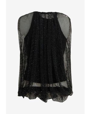 Max Mara Transparent Knit Top - Black