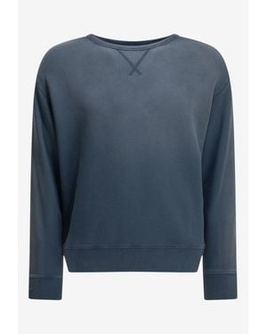 Acne Studios Sprayed Logo Faded Sweatshirt - Blue