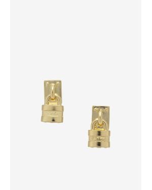 Chloé Mini Paddington Stud Earrings - White