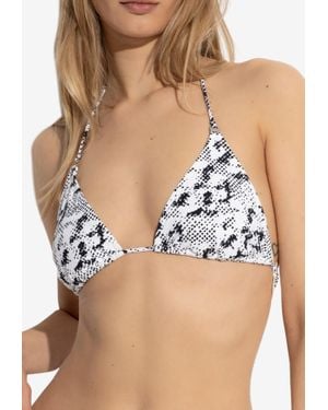 Tory Burch T Monogram String Bikini Top - White