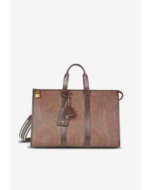 Etro Arnica Paisley Jacquard Travel Bag - Brown