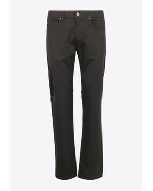 Ferragamo Straight-Leg Pants - Gray