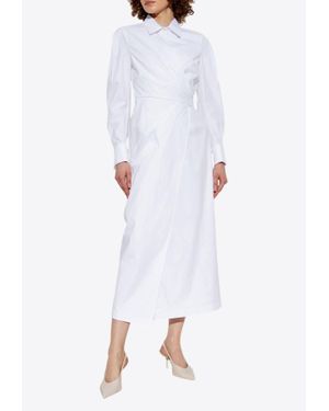 ワンピース MAX MARA BALZAC COTTON TWILL DRESS Max Mara Balzac Cotton Twill Dress in White | Lyst