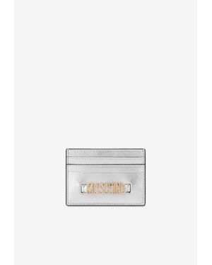 Moschino Crystal Logo Cardholder - White