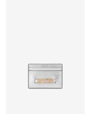 Moschino Crystal Logo Cardholder - White
