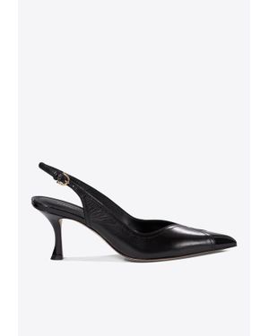 パンプス Salvatore Ferragamo Black Leather Tessie 70 Pumps Ferragamo | Tessie 70 black sling pumps | Savannahs
