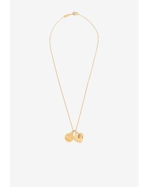 Dolce & Gabbana Heart Charm Pendant Necklace - White