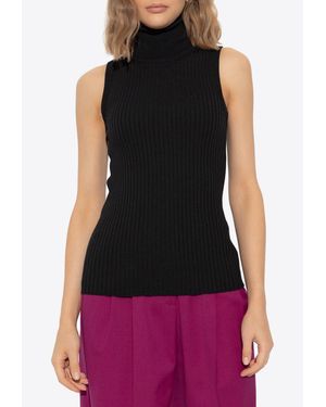 Dolce & Gabbana Turtleneck Knit Top - Black