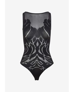 Wolford Rose Shadow Bodysuit - Black