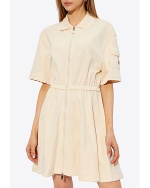 【MONCLER】ZIP-UP MINI DRESS ジップアップ ミニドレス Moncler Zip-Up Mini Dress in Blue | Lyst