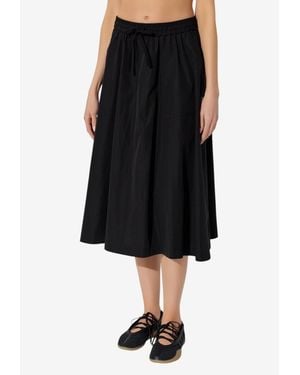 KENZO Logo-Printed Midi Skirt - Black