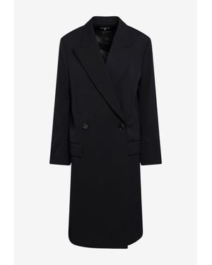 Loewe Double-Breasted Buttoned Coat - Black