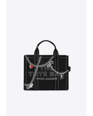 Marc Jacobs Medium Trompe L'Oeil Charm Canvas Tote Bag - Black