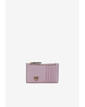 Pinko Love Birds Zip Leather Wallet - Pink