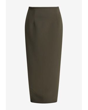 KHAITE Winton Midi Pencil Skirt - Green