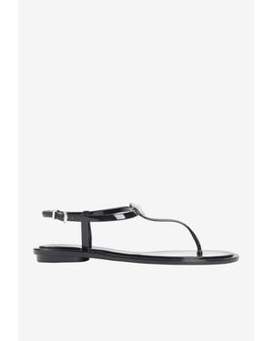 Mach & Mach Double Bow Thong Sandals - White