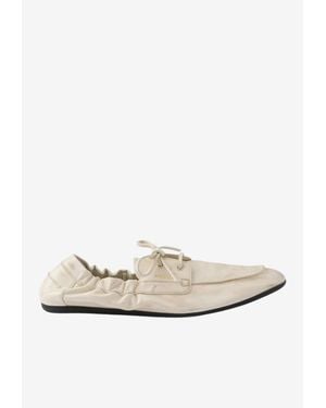 Prada Shuffle Boat Loafers - White