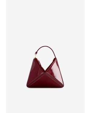 Mlouye Mini Flex Patent Leather Top Handle Bag - Red