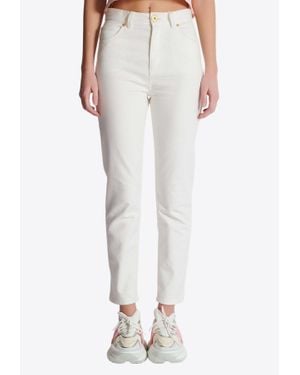 Balmain Cropped Slim Jeans - White