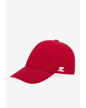Courreges Signature Logo Baseball Cap - Red