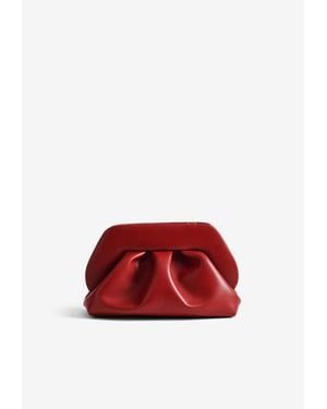 THEMOIRÈ Medium Bios Vegan Leather Clutch Bag - Red