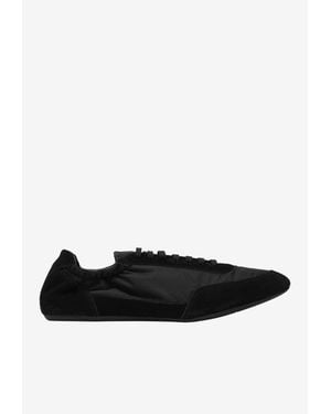 Prada Collapse Re-Nylon And Suede Sneakers - White