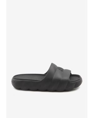 Moncler Lilo Padded Rubber Slides - Black
