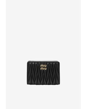 Miu Miu Small Matelassé Nappa Wallet - White