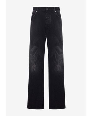Balenciaga Straight-Leg Faded Jeans - Blue