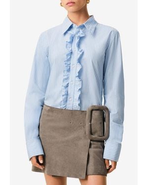 Ami Paris Jabot Buttoned Shirt - Blue
