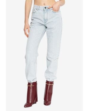 Givenchy Washed Straight-Leg Jeans - Blue