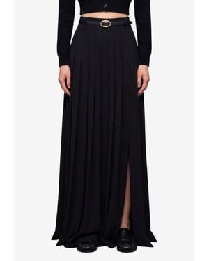 SUTTON NEW YORK Maxi Pleated Skirt - Black