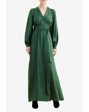 Raquel Diniz New Aurora Maxi Wrap Dress - Green