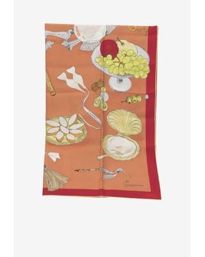 Jacquemus Le Grand Cocktail Silk Scarf - Orange