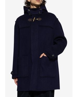 Moschino Wool Blend Long Coat - Blue