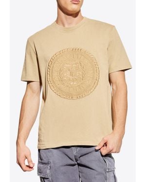 Balmain Embossed Logo T-Shirt - Natural
