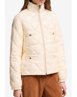 Moncler Lavaret Short Down Jacket - Natural