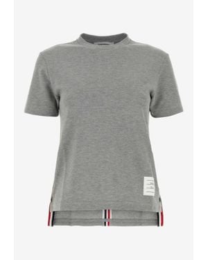 Thom Browne Classic Loopback Pique T-Shirt - Gray