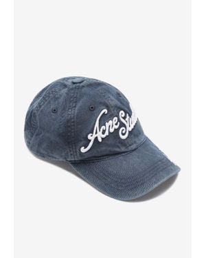 Acne Studios Logo Baseball Cap - Blue