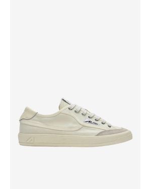 Autry Windscape Canvas And Suede Low-Top Sneakers - White
