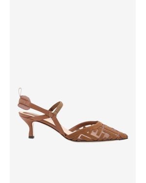 Fendi Colibrì Lite 55 Ff Mesh Pumps - Brown