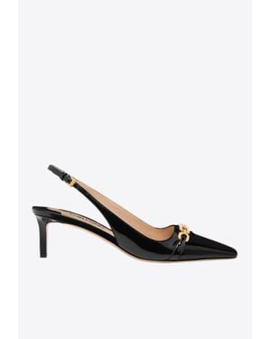 Tom Ford Whitney 55 Patent Leather Slingback Pumps - White