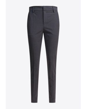 McQueen Straight-Leg Tailored Trousers - Blue