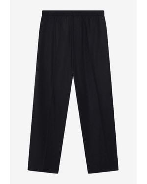 Balenciaga Wool Tailored Trousers - Blue