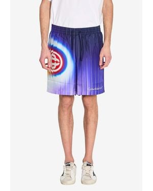 CASABLANCA Shockweave Bermuda Shorts - Blue