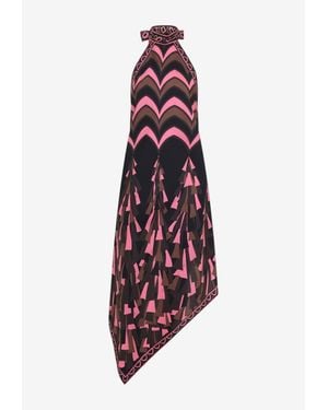 PUCCI Baiadera Print Halterneck Midi Dress - Red