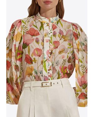 Dahlia Bianca Marissa Floral Blouse - Multicolour