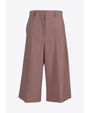 Stella McCartney Wool Culotte Pants - Purple